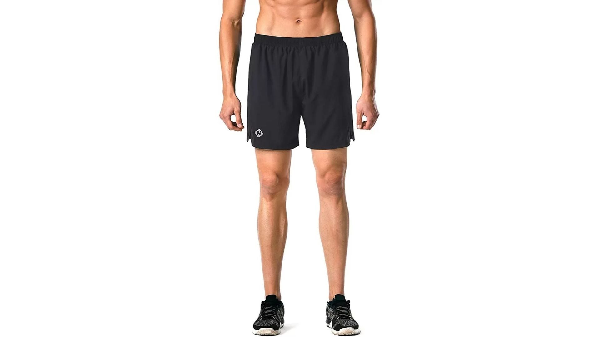 Athletics Gym Jogging Running Tri Mens Sheer Black Polyester Sprinter Shorts